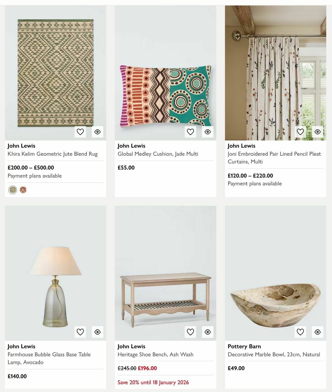 John Lewis Offers from 18 January