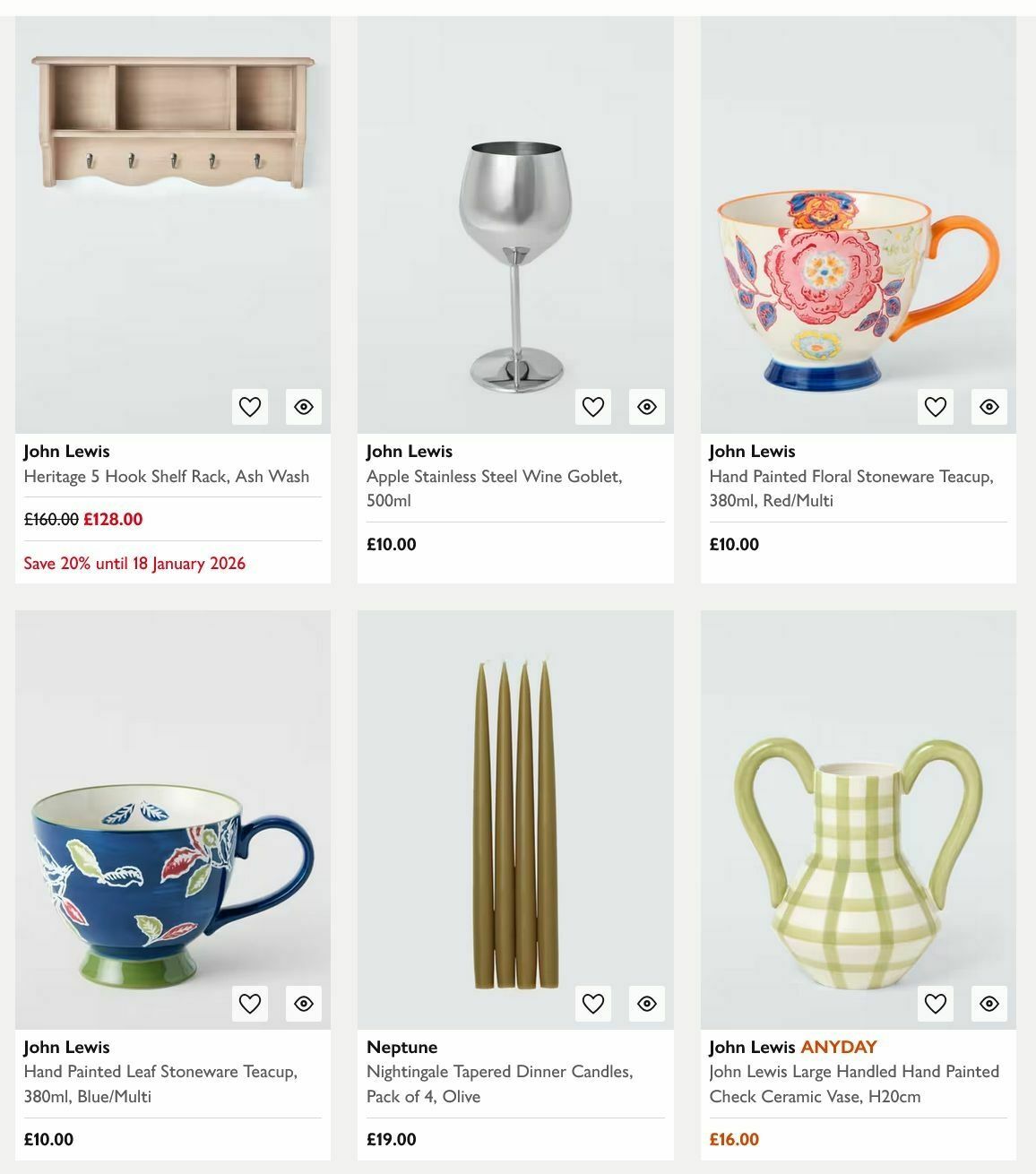 John Lewis Offers from 18 January