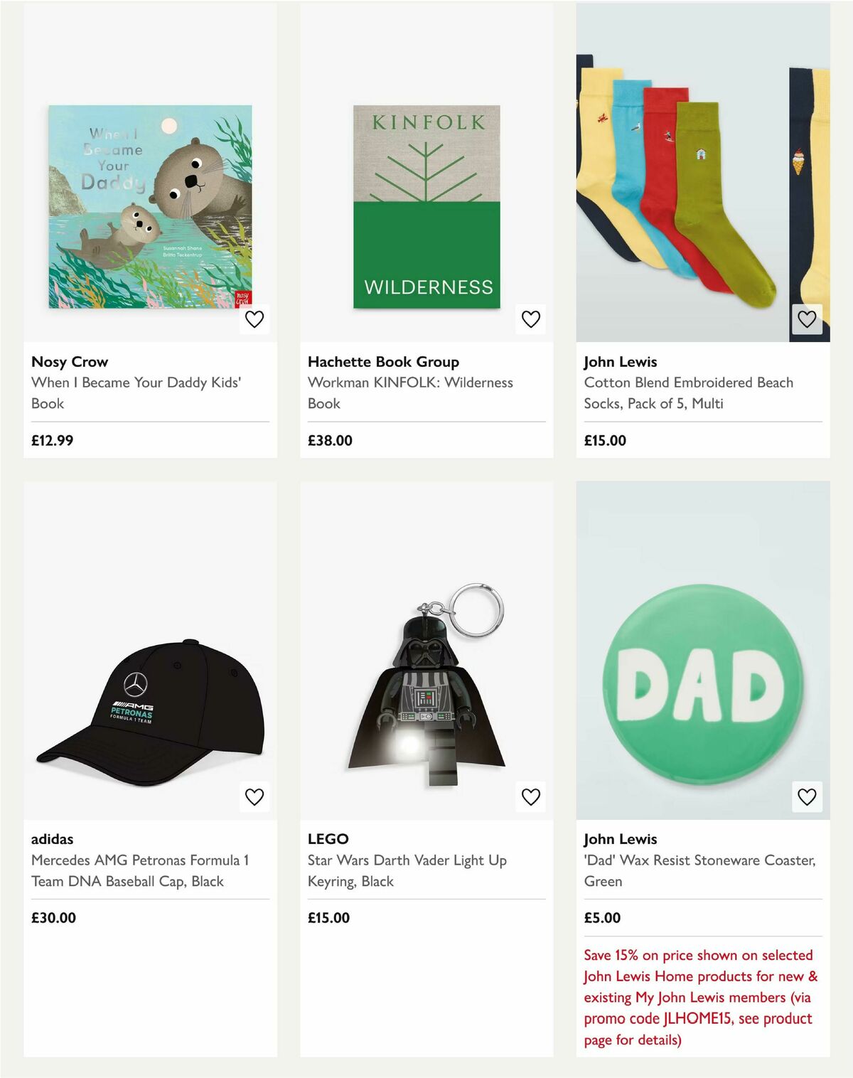 John Lewis Father's Day Offers from 29 May