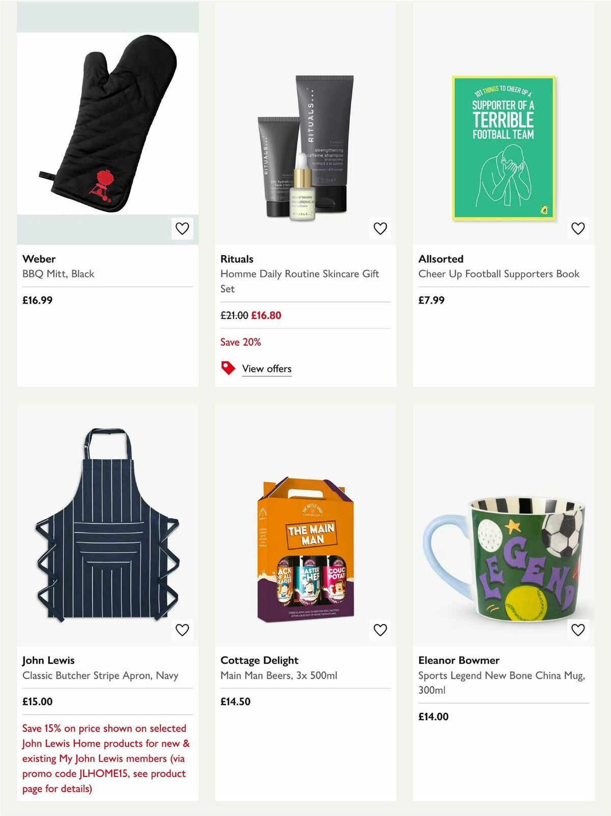 John Lewis Father's Day Offers from 29 May