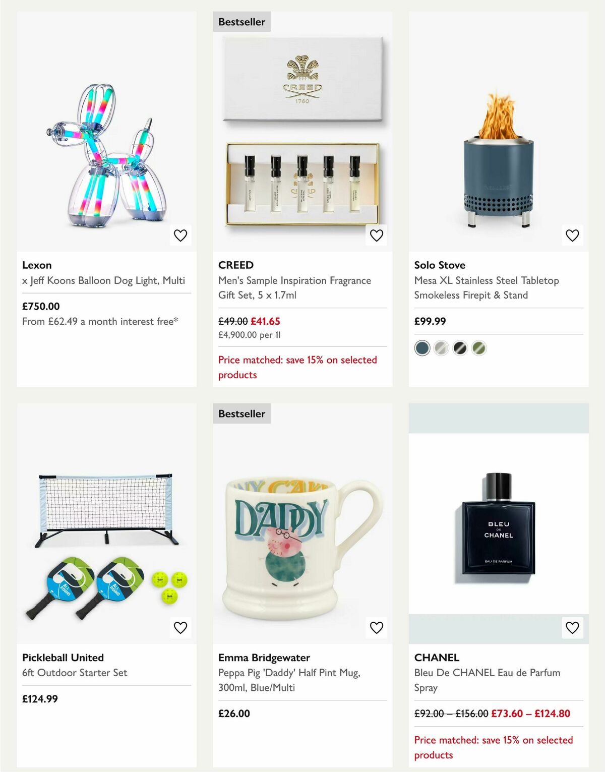 John Lewis Father's Day Offers from 29 May