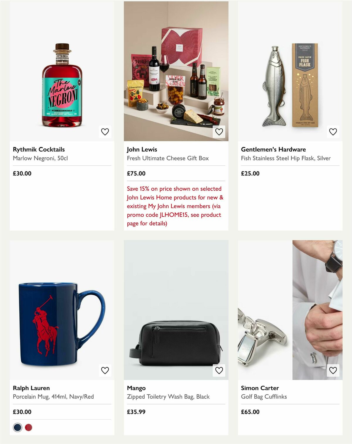 John Lewis Father's Day Offers from 29 May
