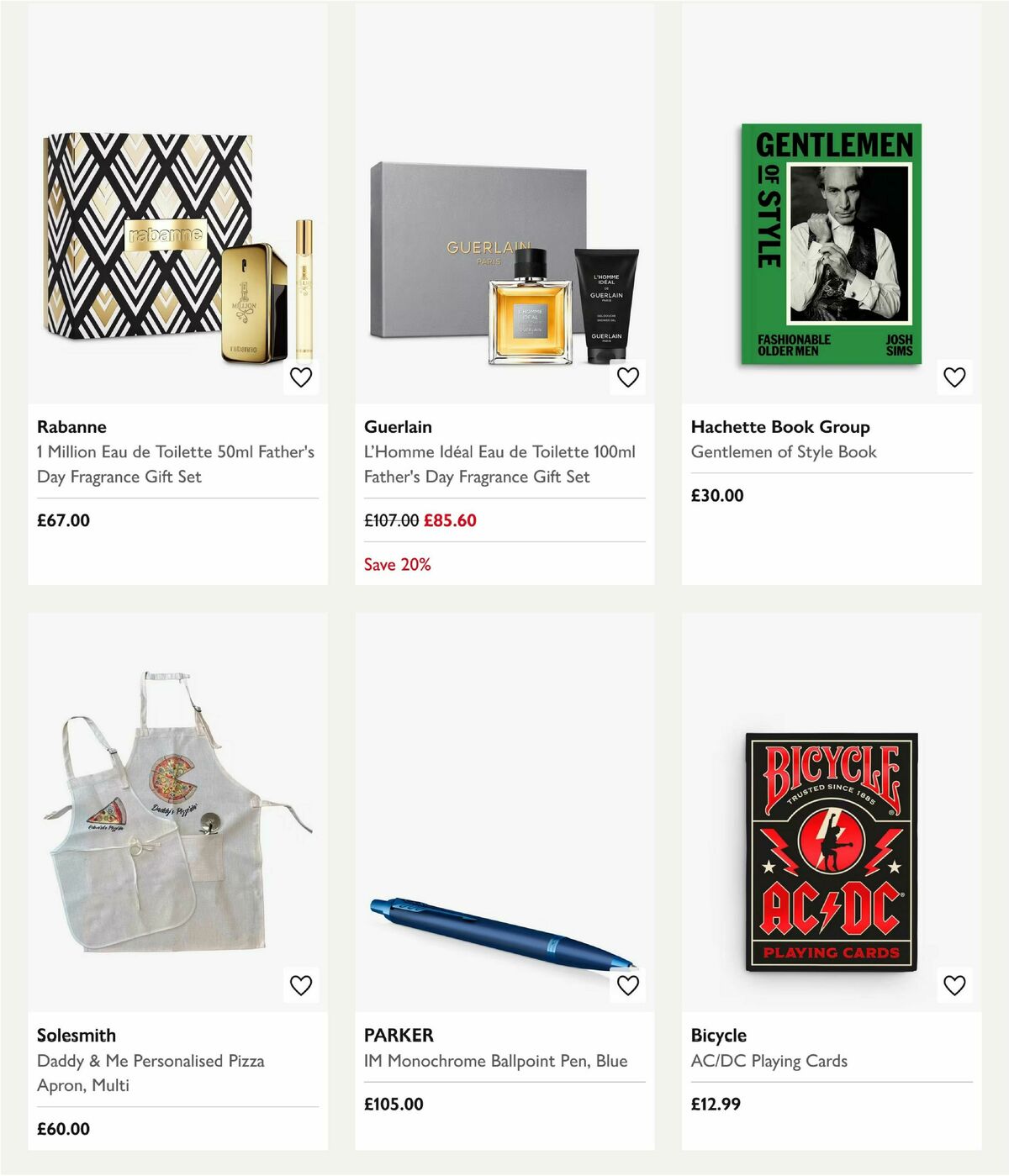 John Lewis Father's Day Offers from 29 May