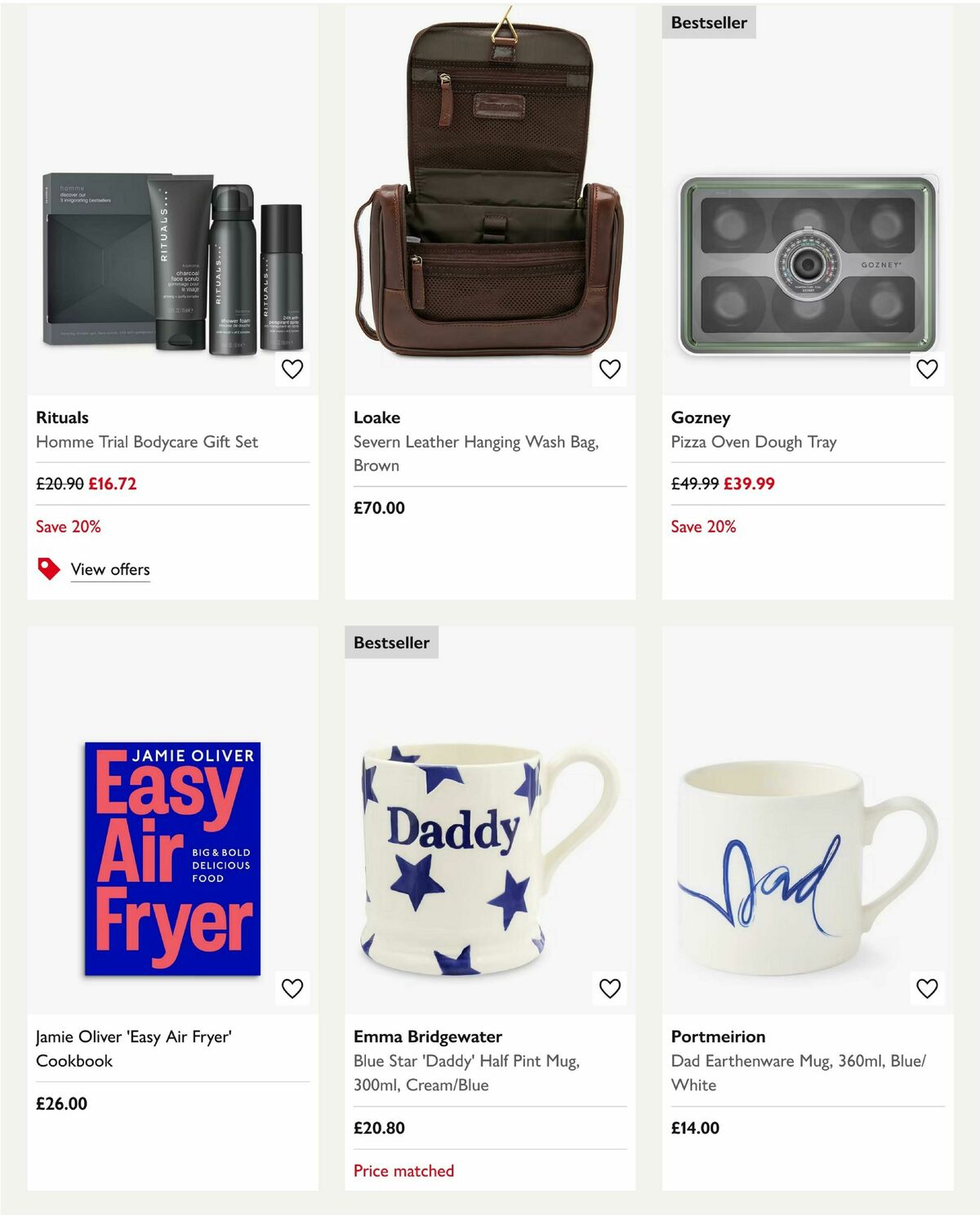 John Lewis Father's Day Offers from 29 May