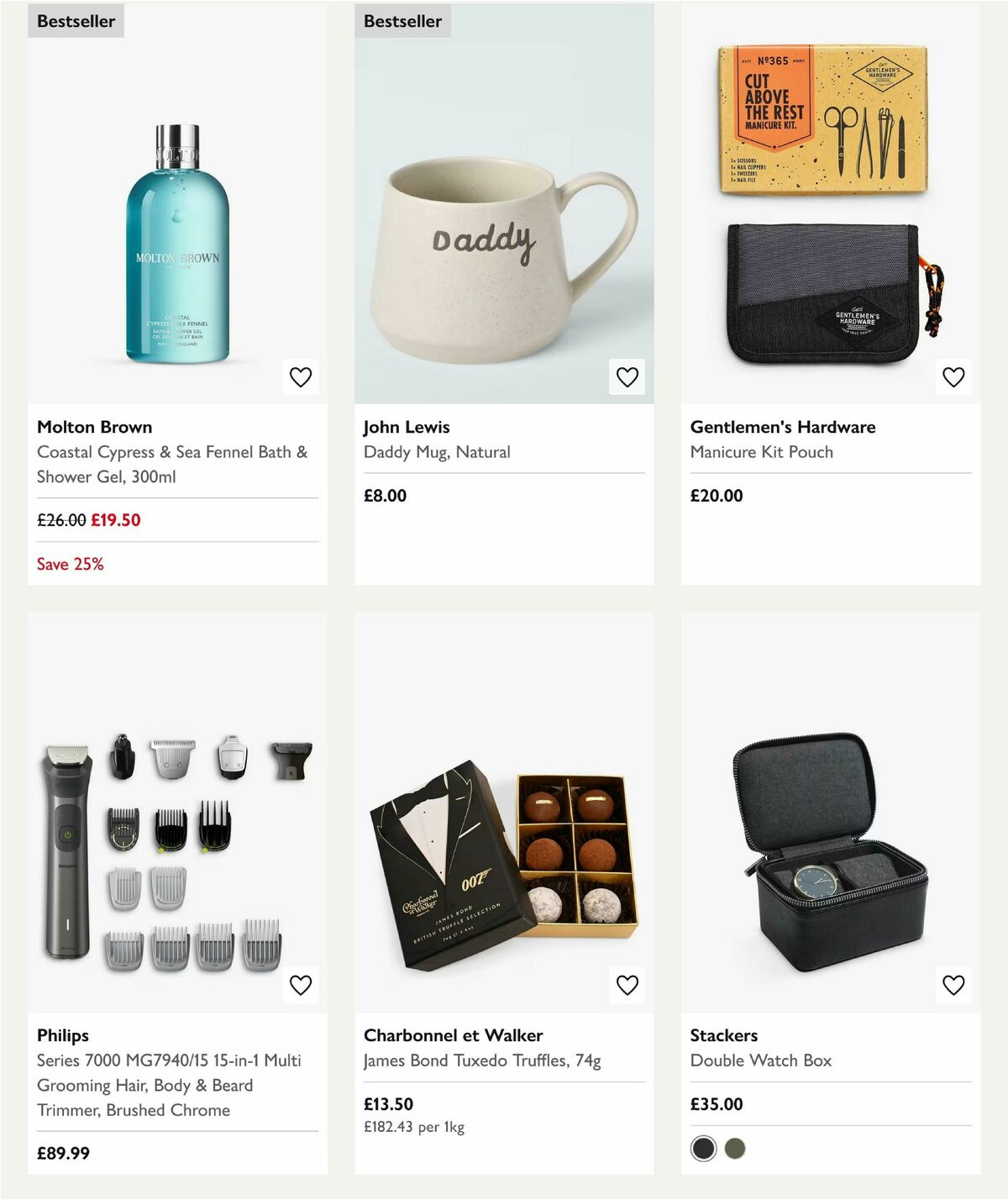 John Lewis Father's Day Offers from 29 May