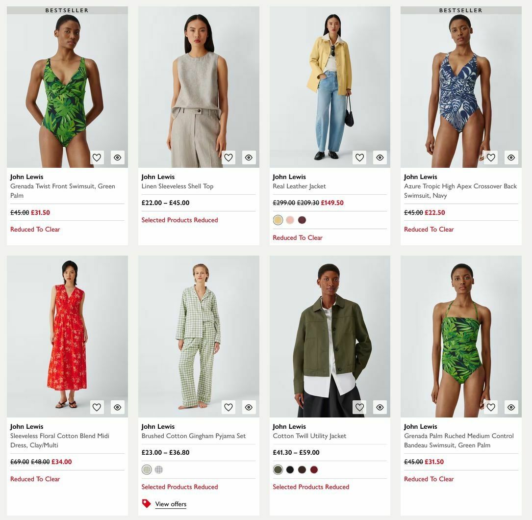 John Lewis Offers from 13 July