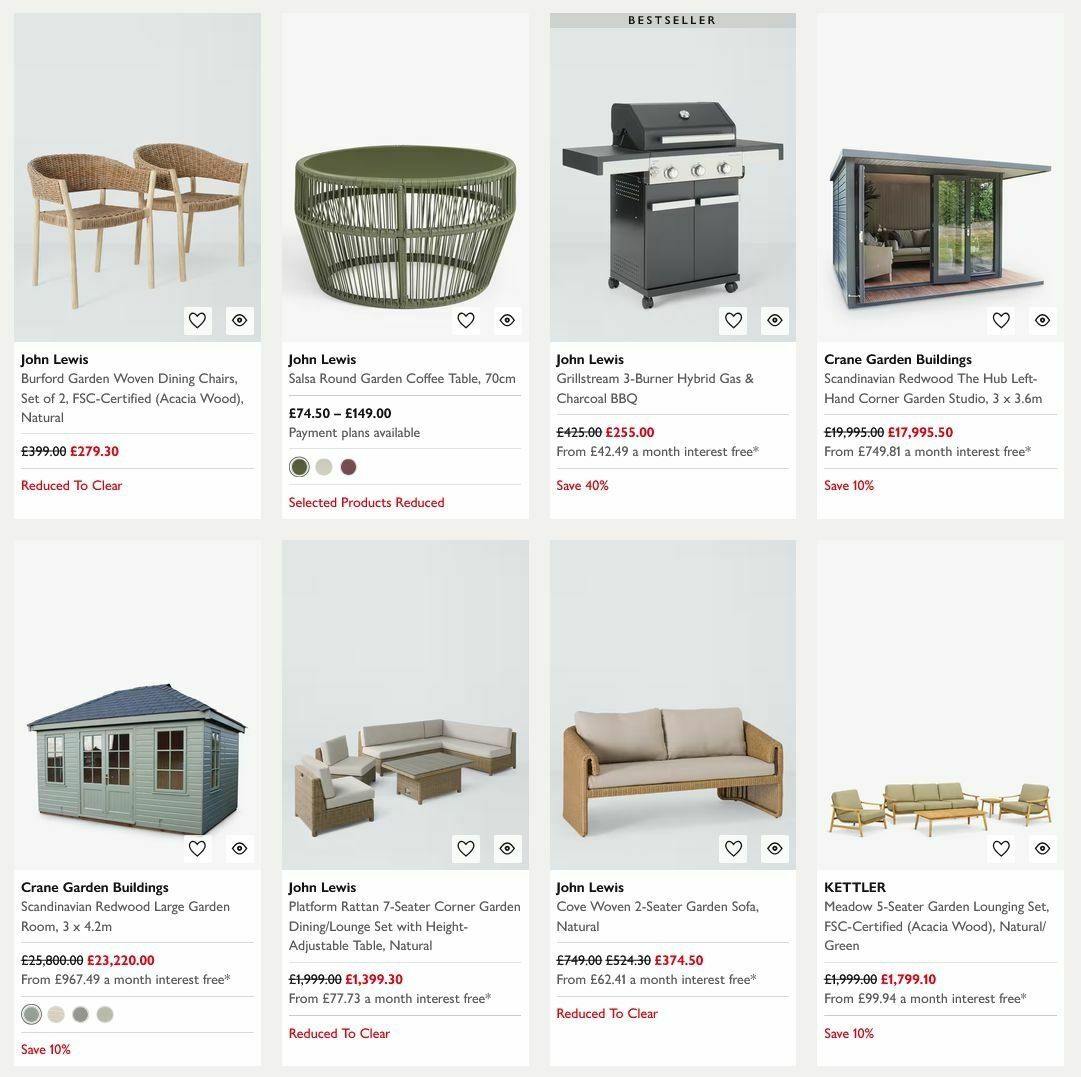 John Lewis Offers from 13 July
