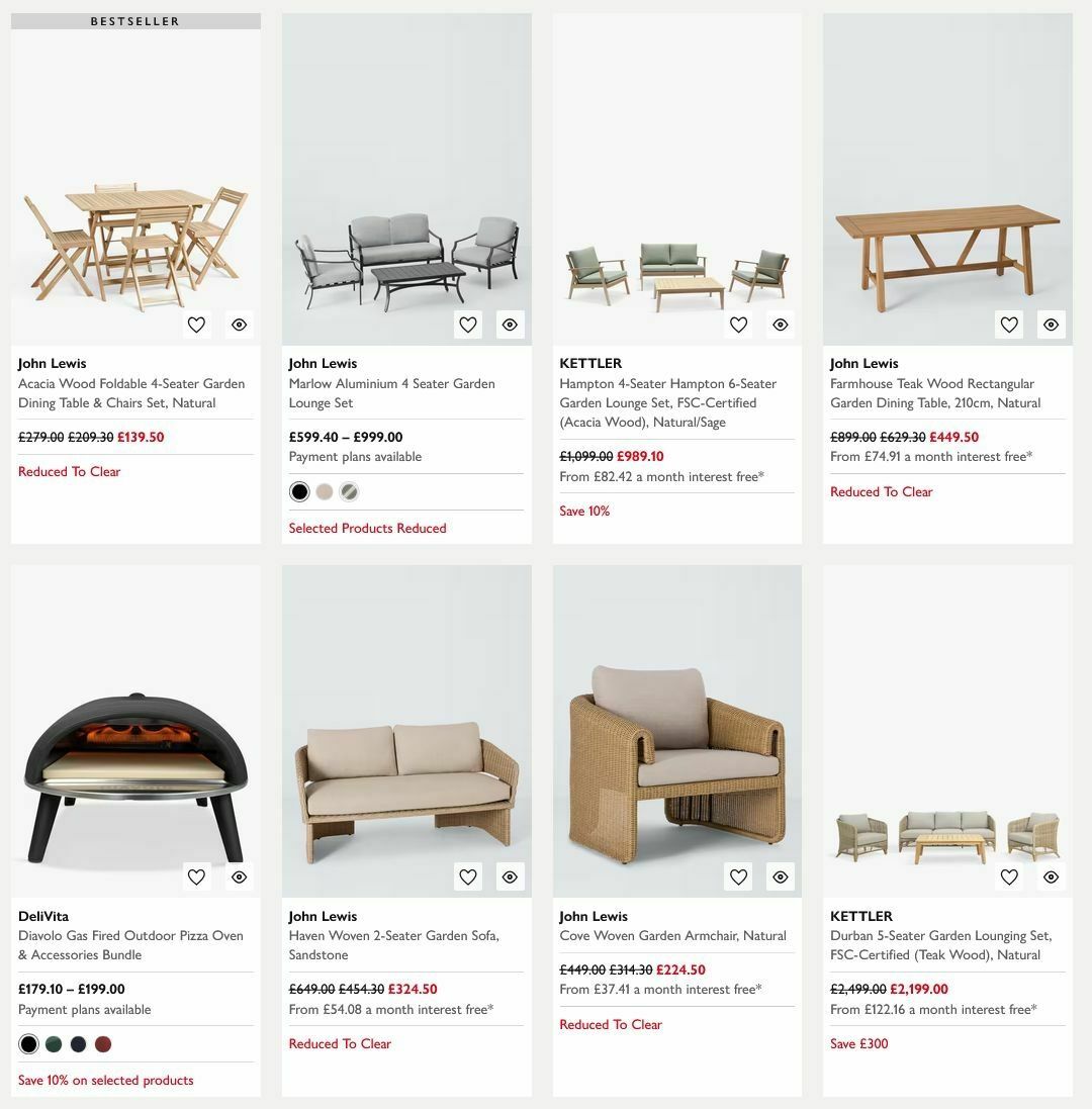 John Lewis Offers from 13 July