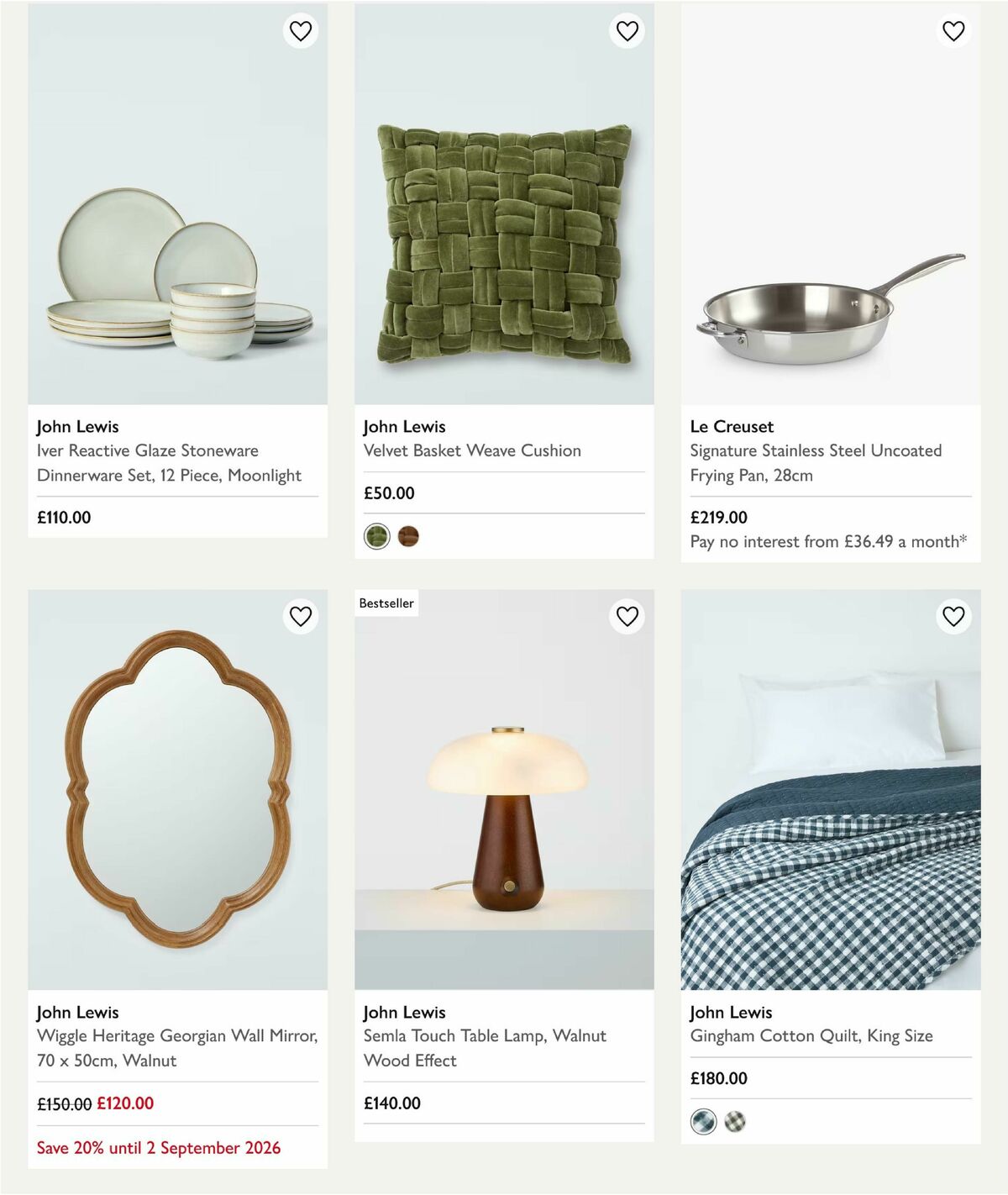 John Lewis Offers from 28 August