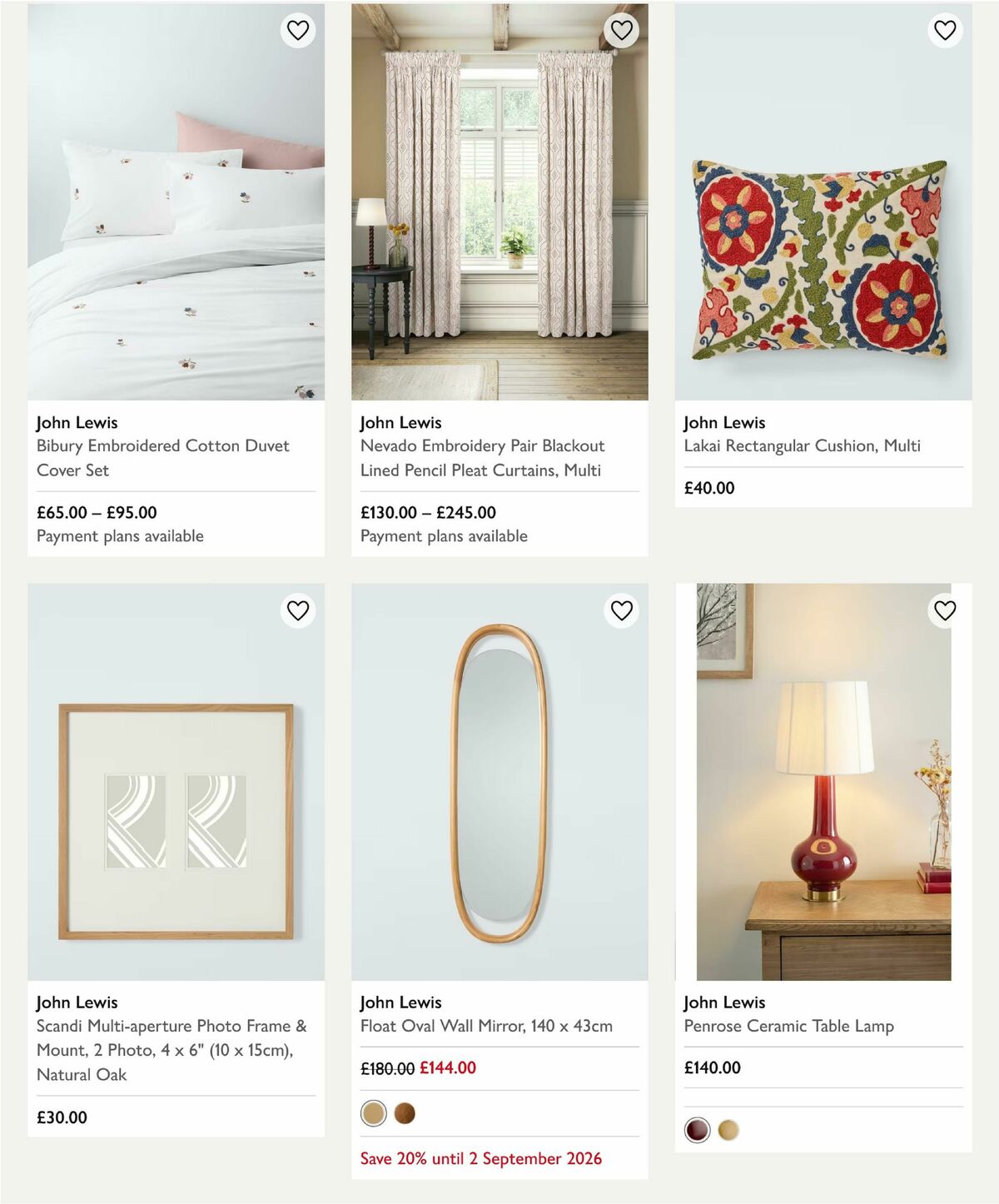 John Lewis Offers from 28 August