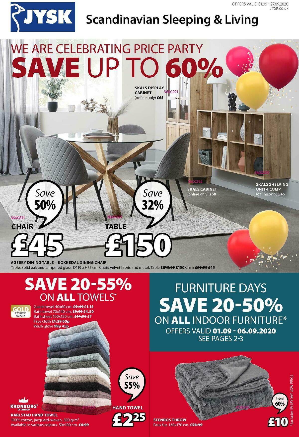 JYSK Offers from 1 September