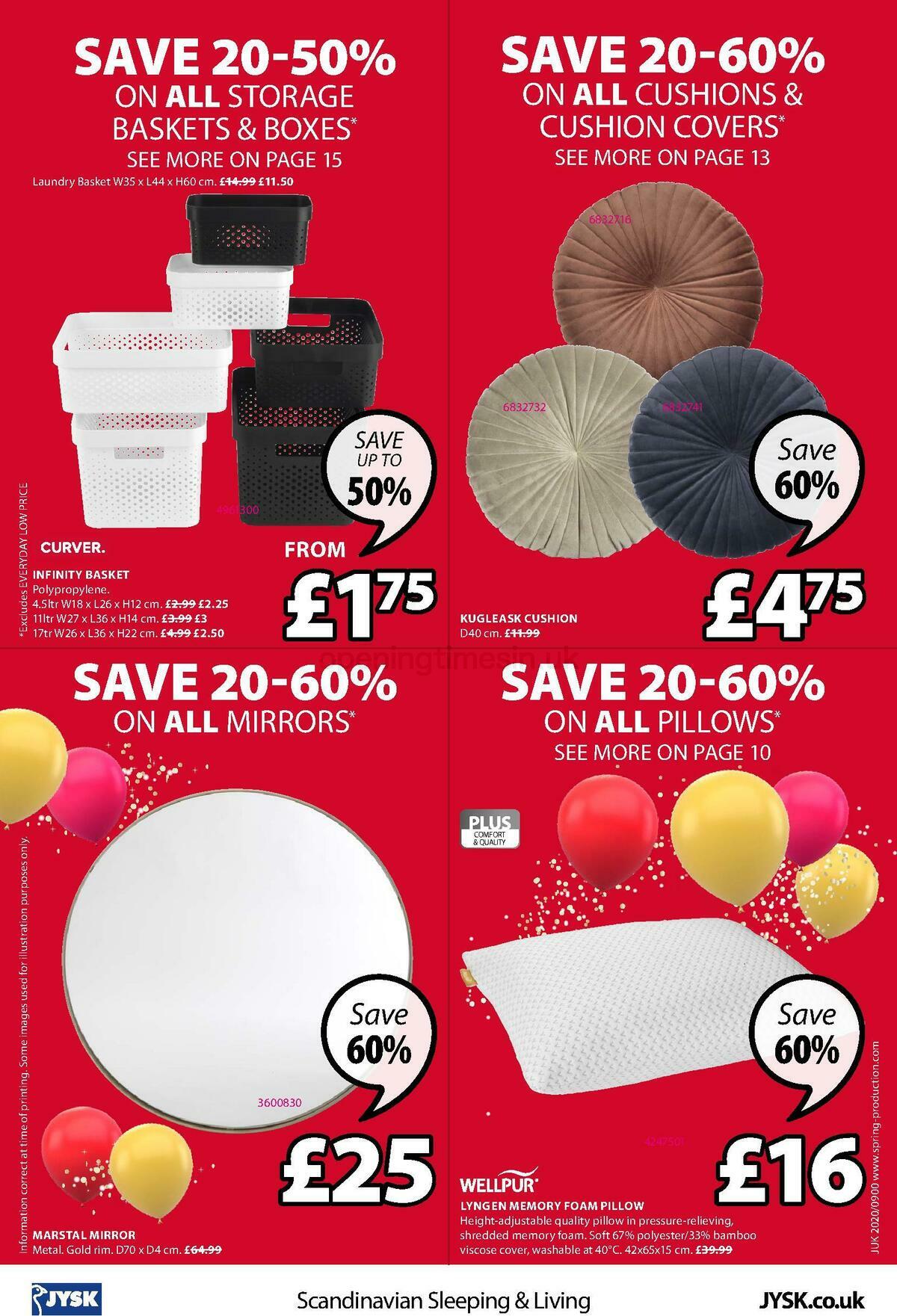 JYSK Offers from 1 September