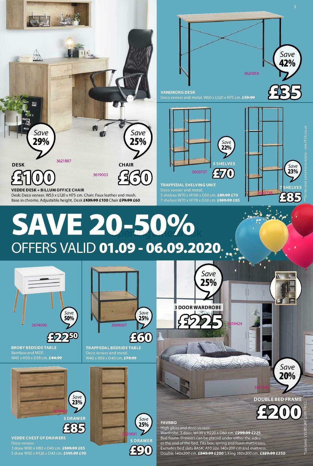 JYSK Offers from 1 September