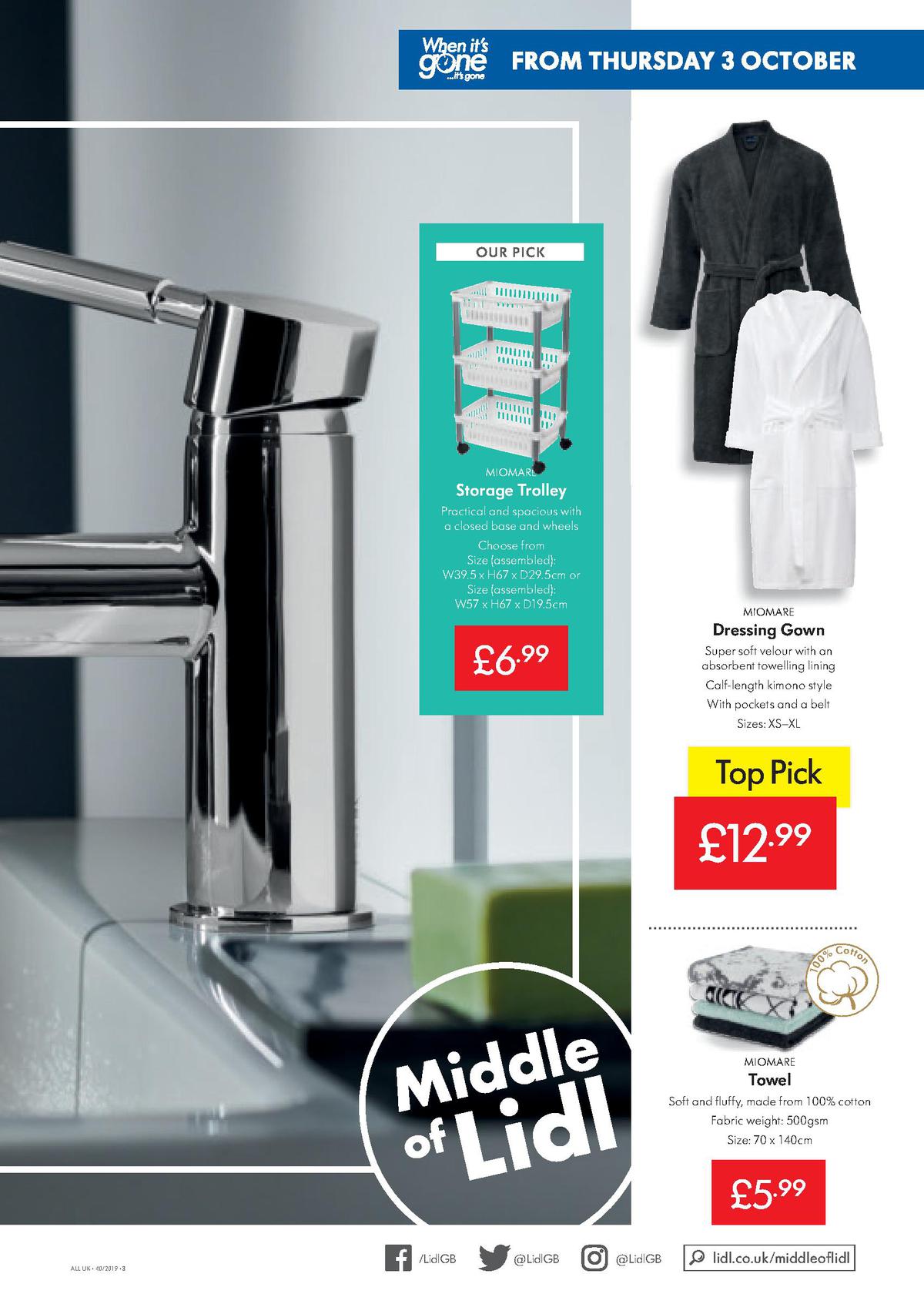 LIDL Offers from 3 October