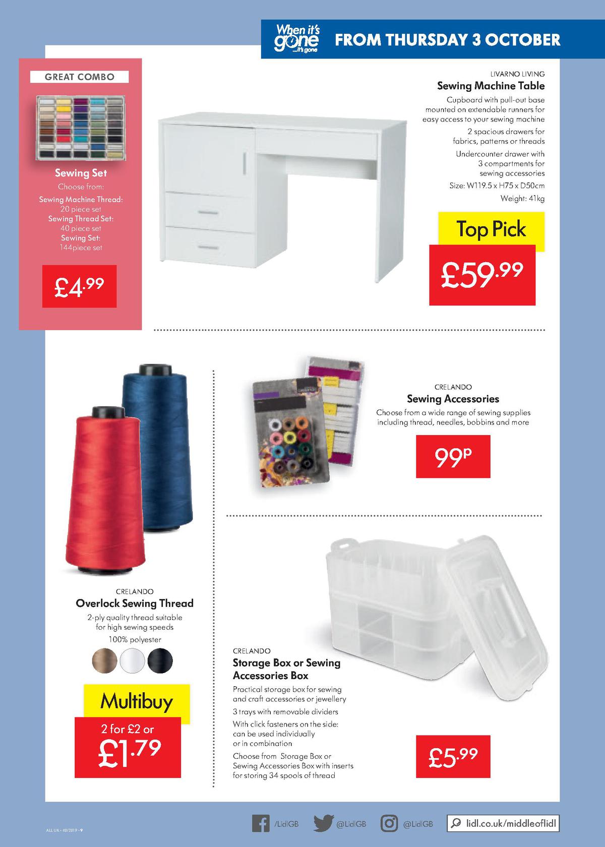 LIDL Offers from 3 October