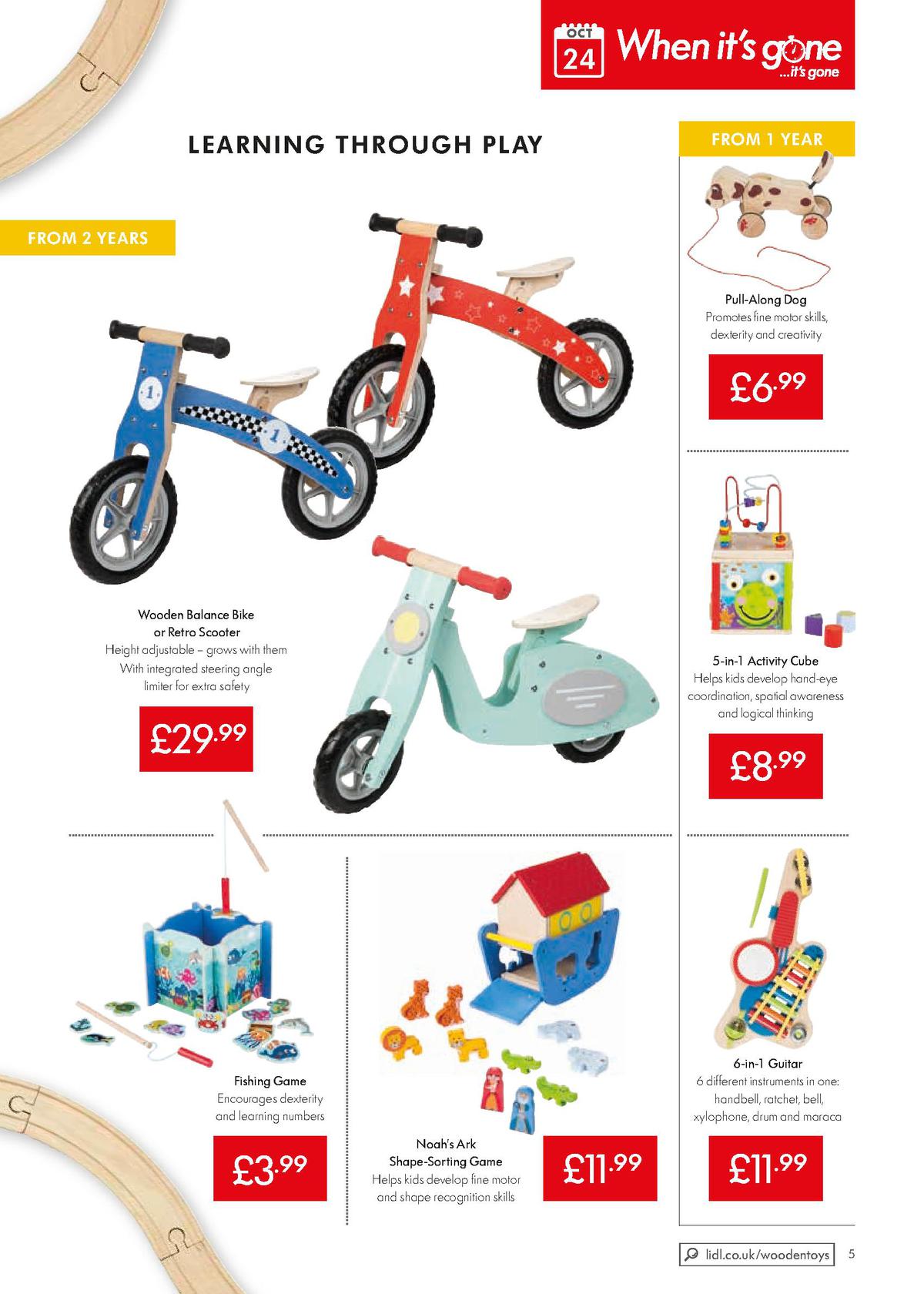 LIDL Lidl Wooden Toys Offers from 24 October