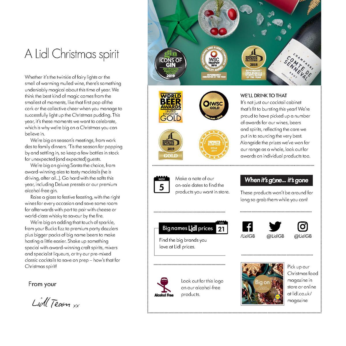 LIDL Sprits Magazine Offers from 10 November