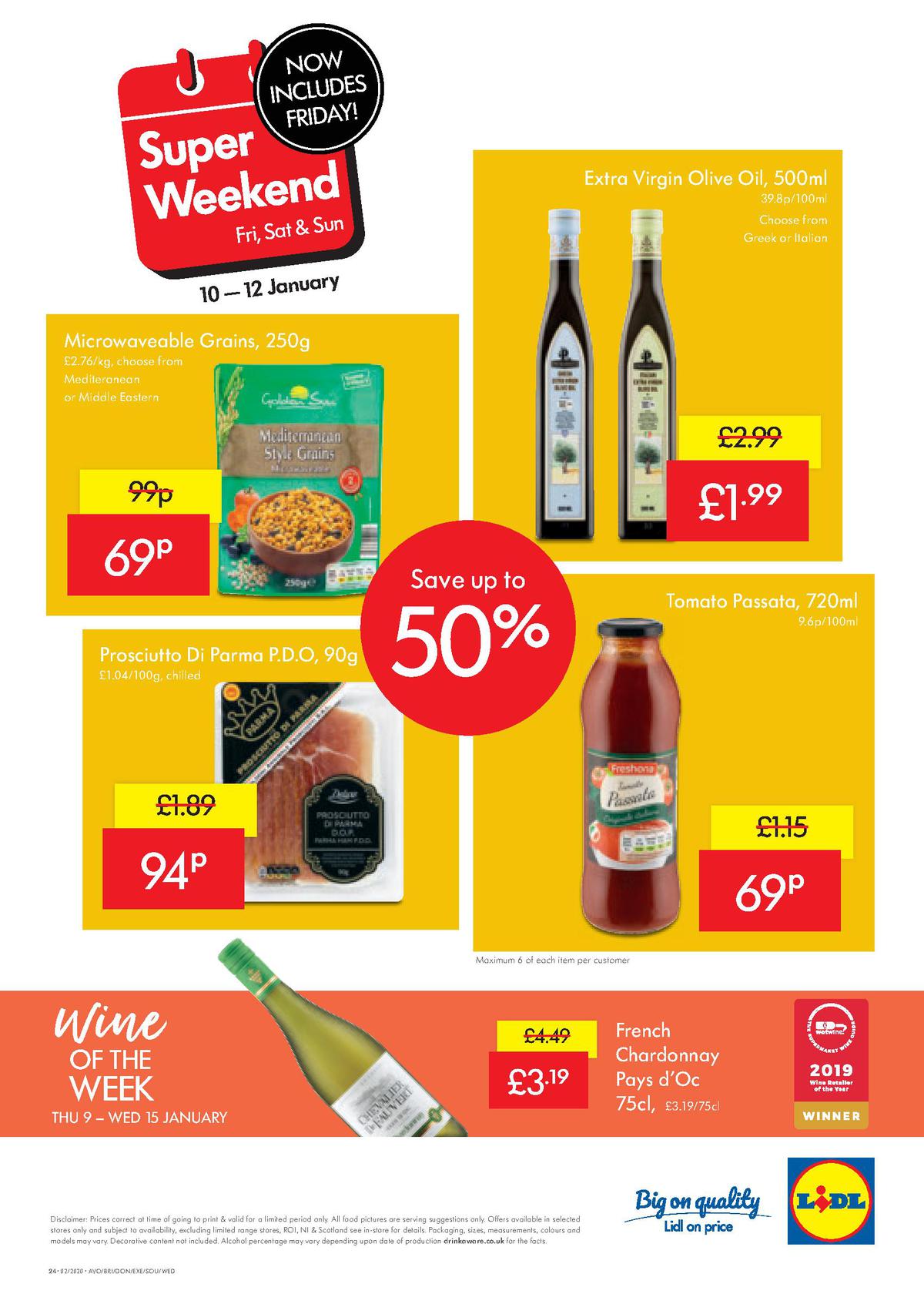 LIDL Offers from 9 January
