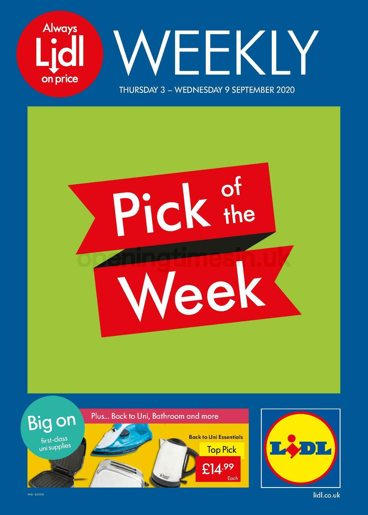 LIDL Offers from 3 September