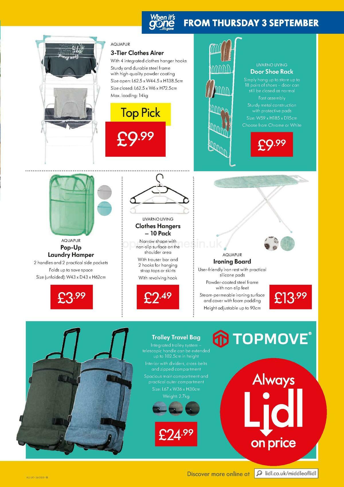 LIDL Offers from 3 September