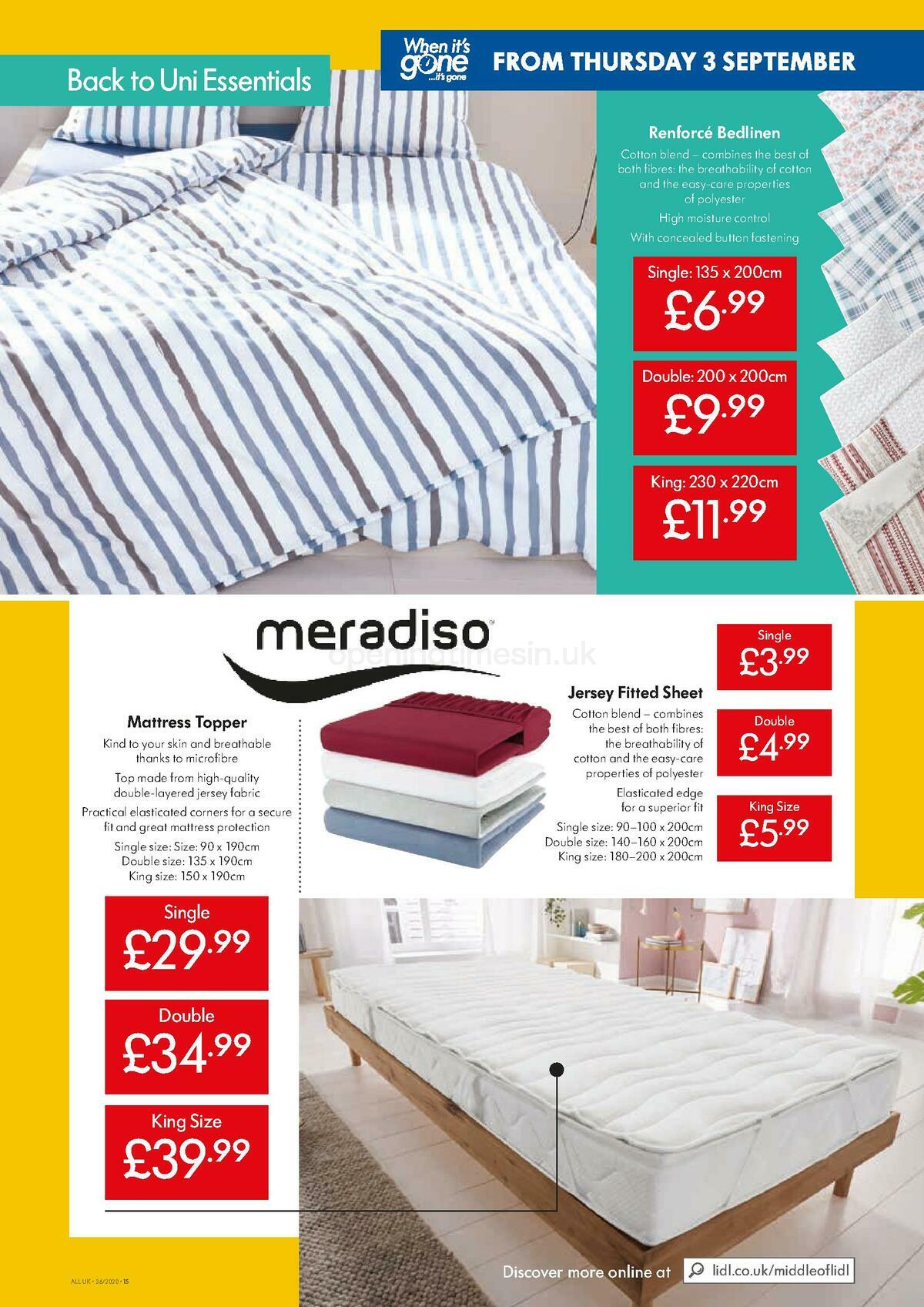 LIDL Offers from 3 September