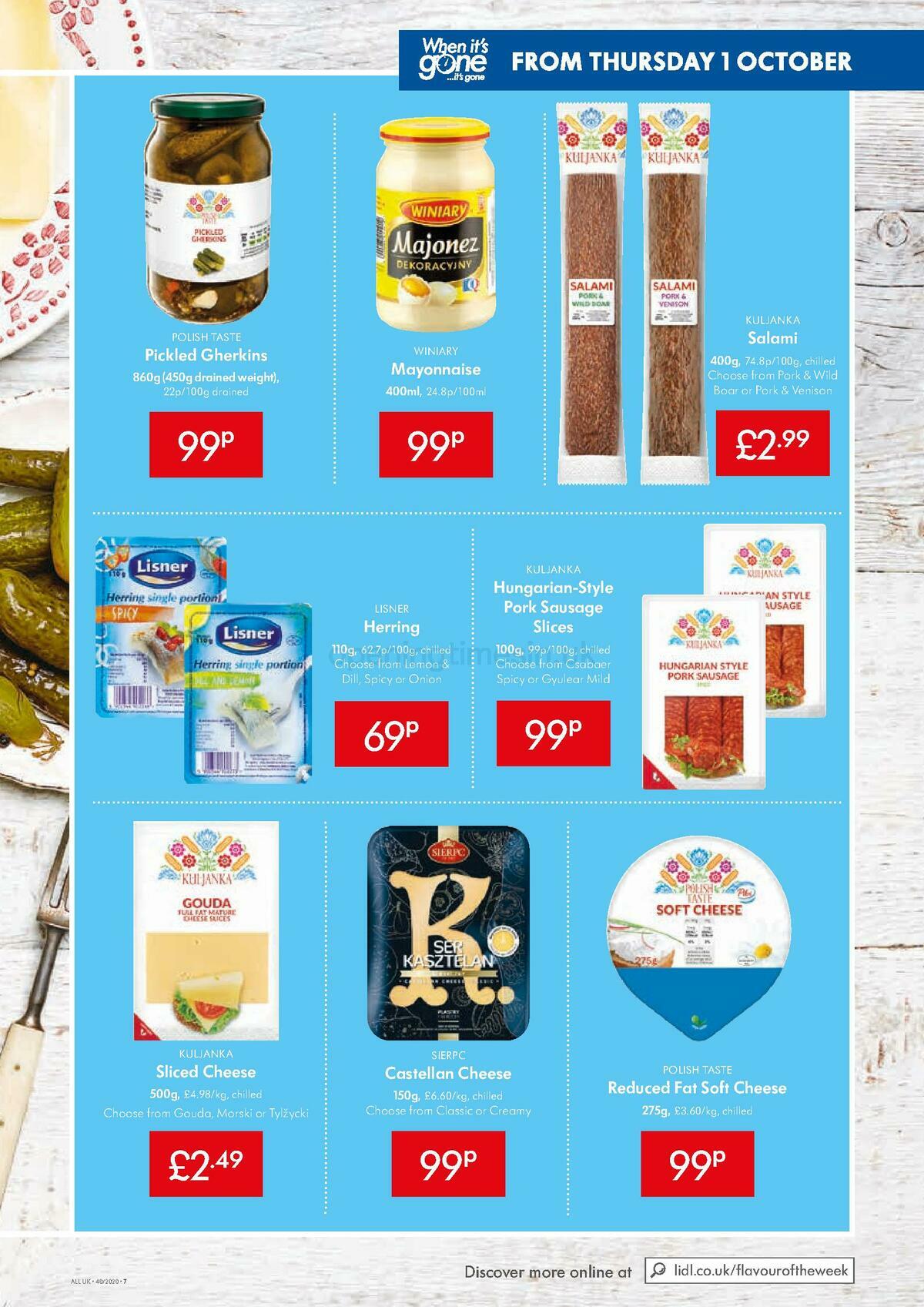 LIDL Offers from 1 October