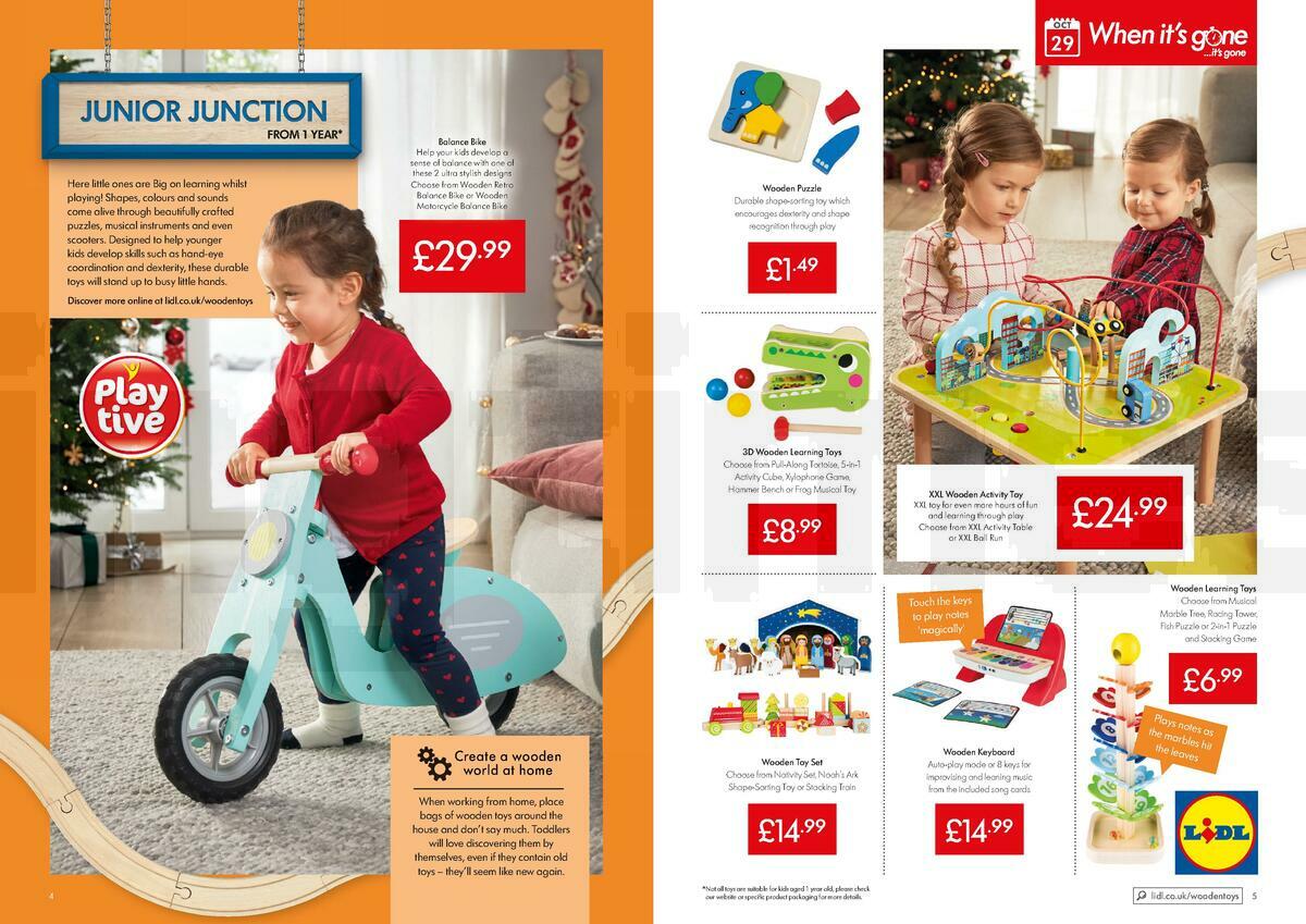 LIDL Wooden Toys Offers from 29 October