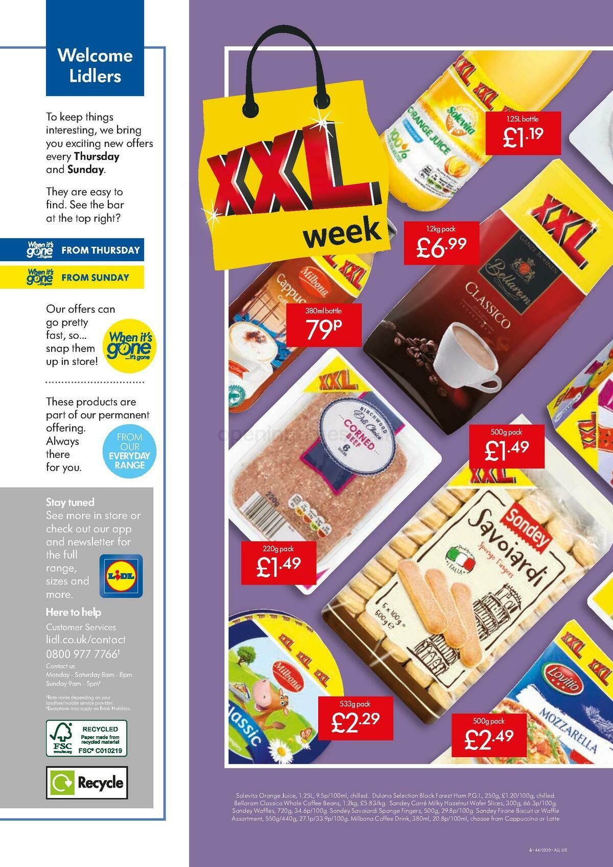 LIDL Offers from 29 October
