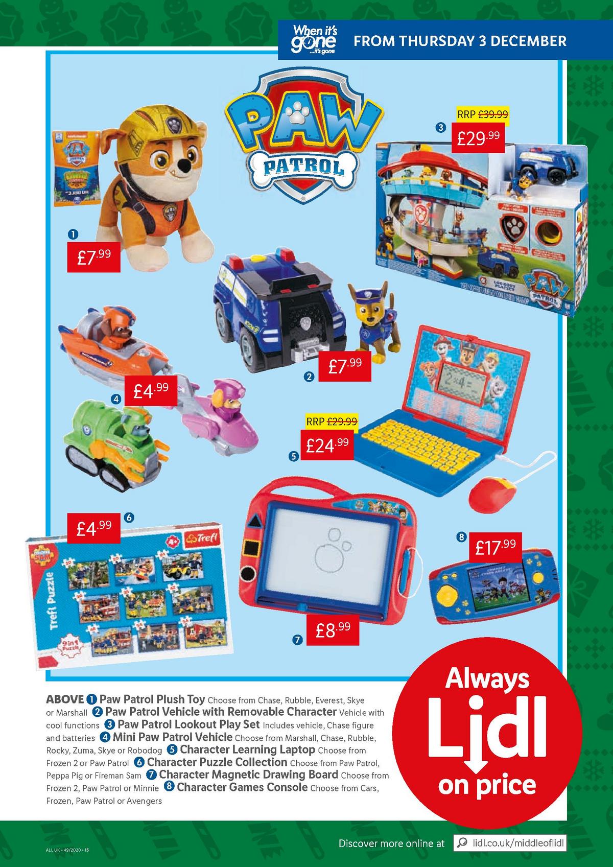 LIDL Offers from 3 December