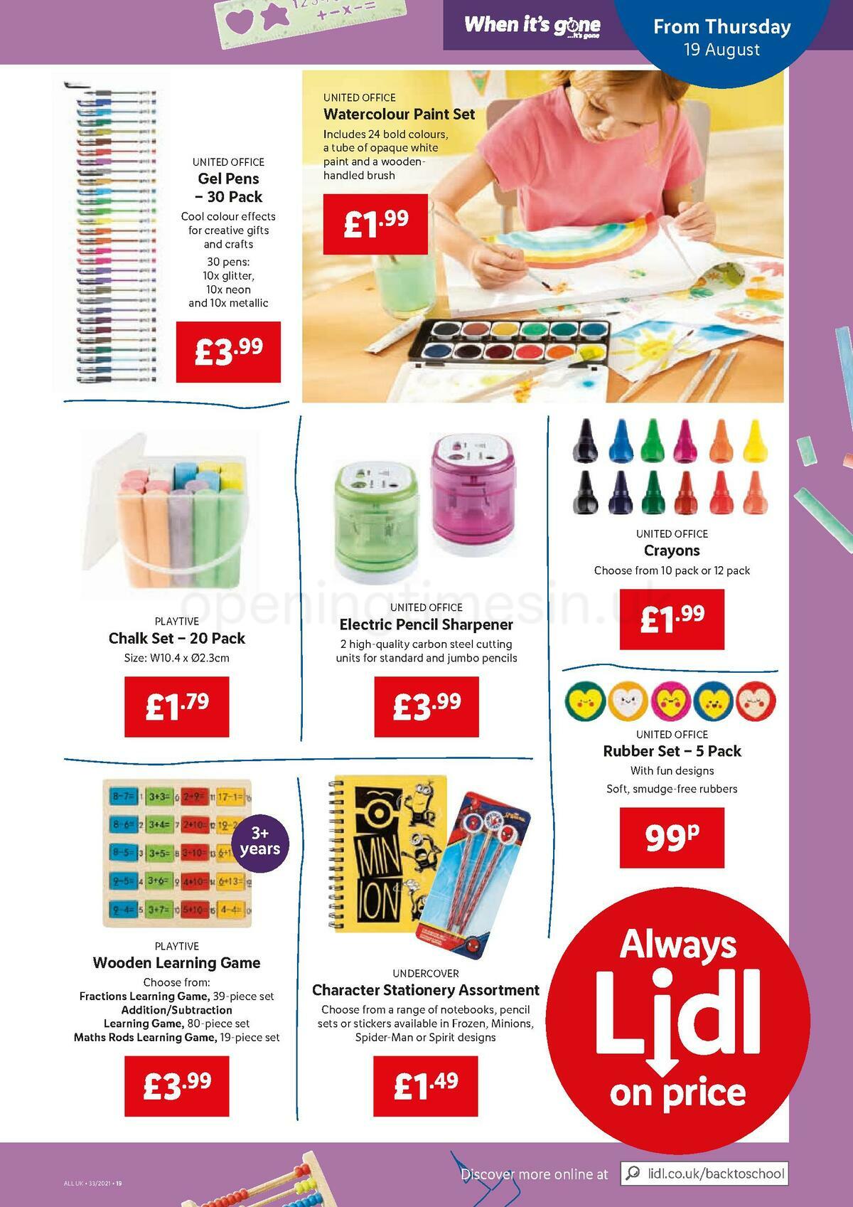 LIDL Offers from 19 August