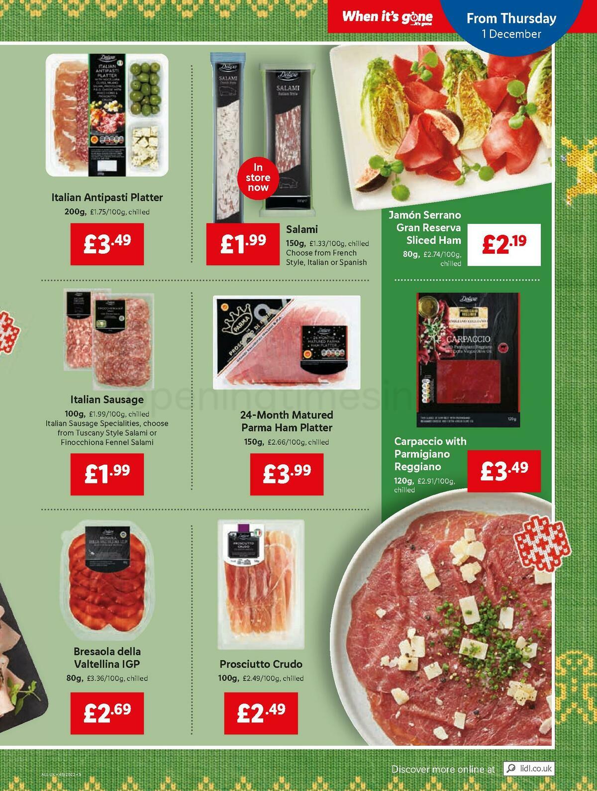 LIDL Offers from 1 December