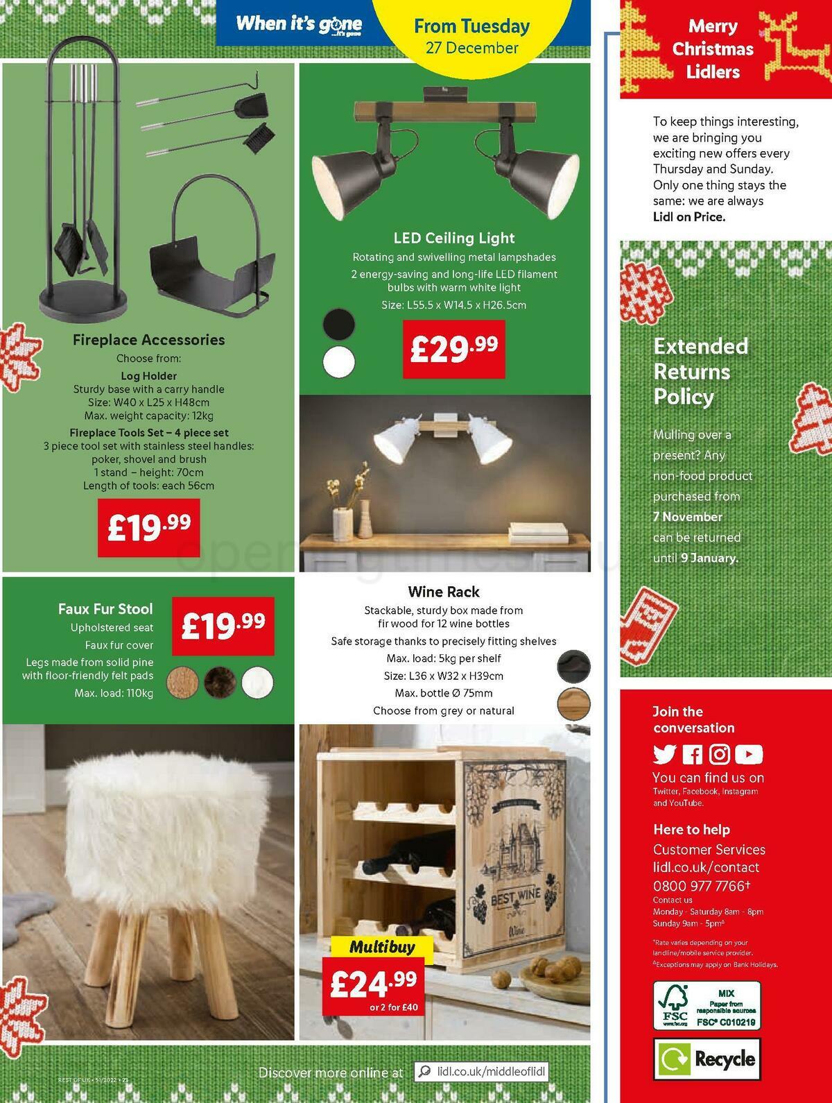 LIDL Offers from 22 December