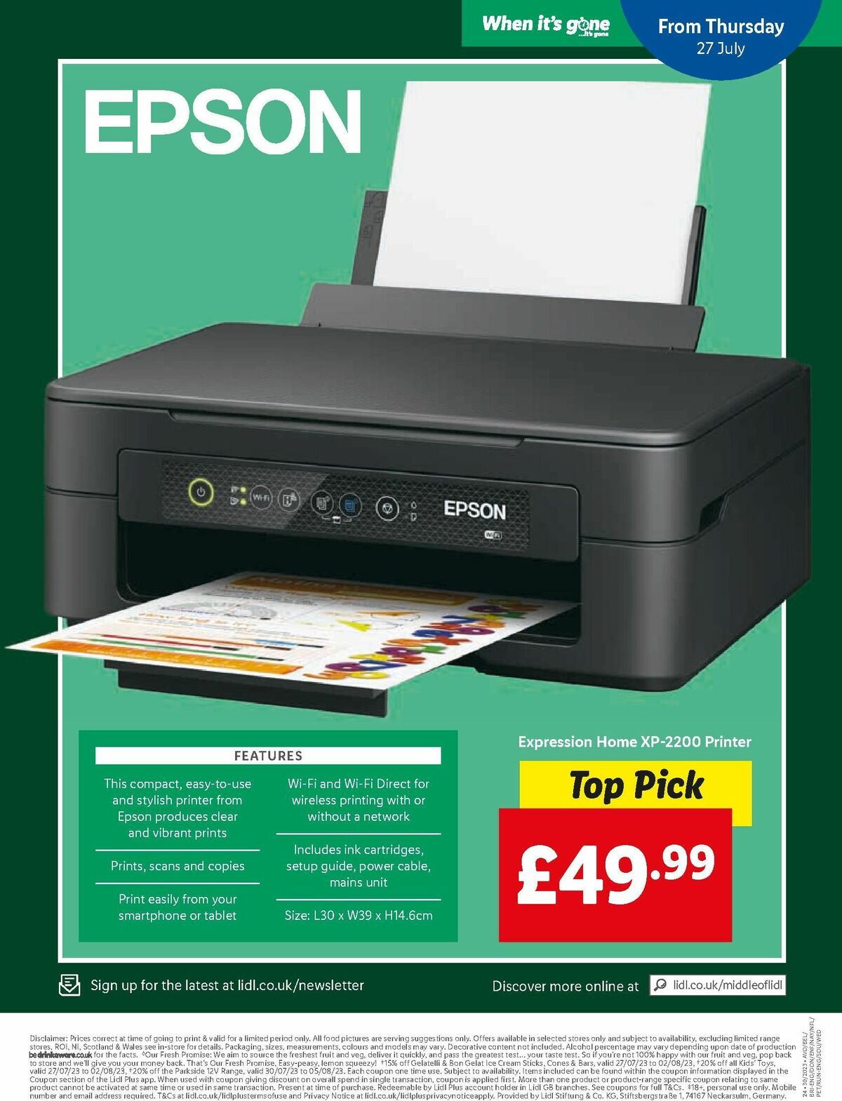 LIDL Offers from 27 July