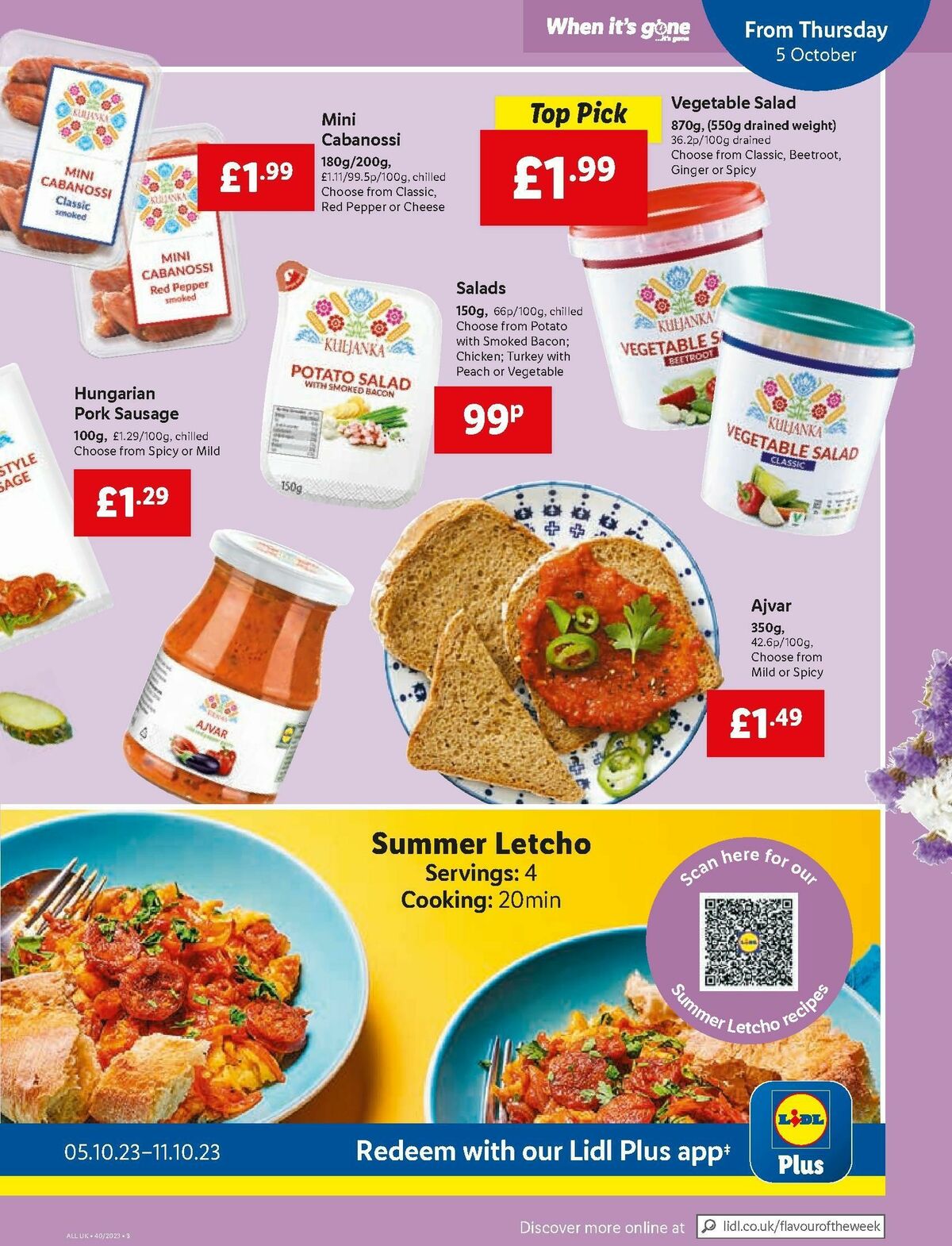 LIDL Offers from 5 October