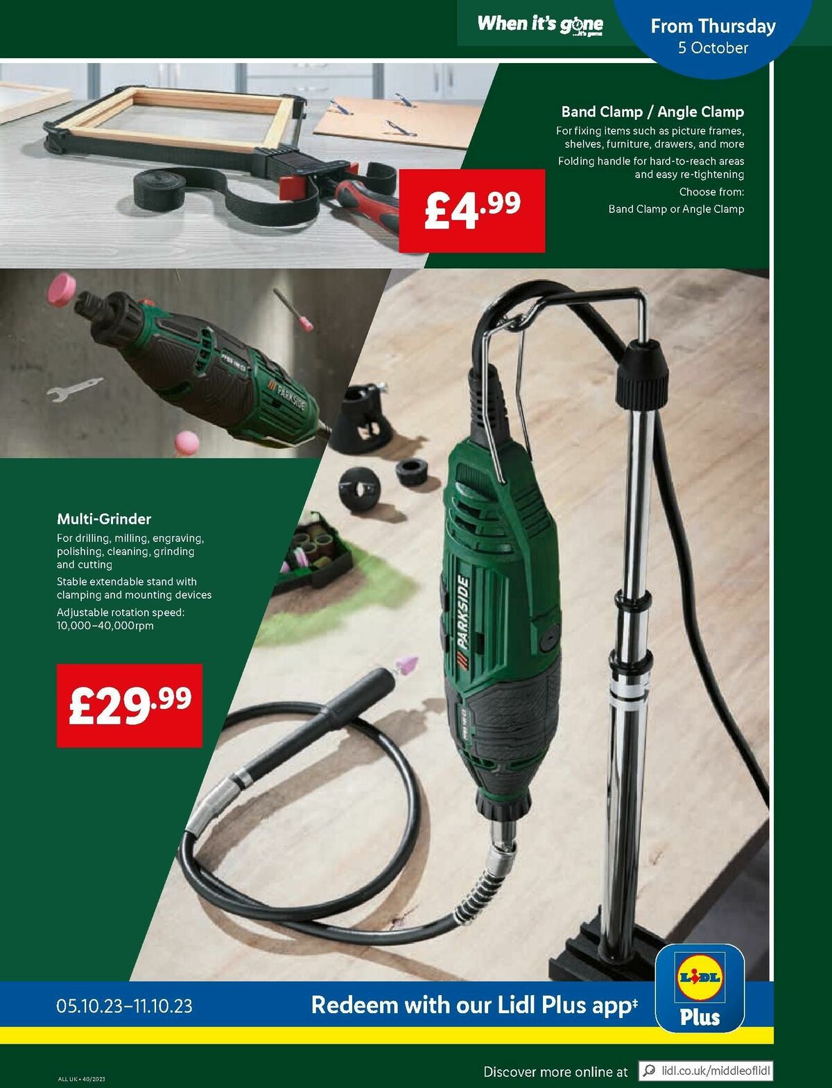 LIDL Offers from 5 October