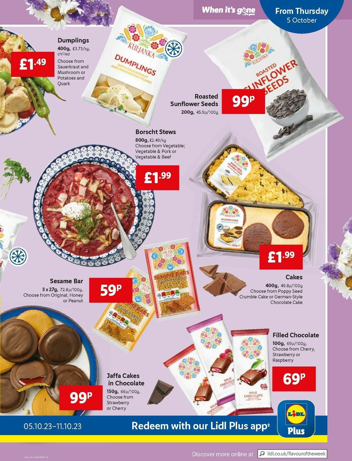 LIDL Offers from 5 October