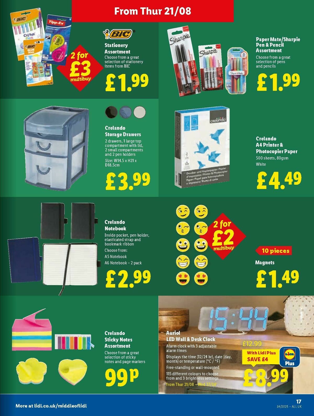 LIDL Offers from 21 August