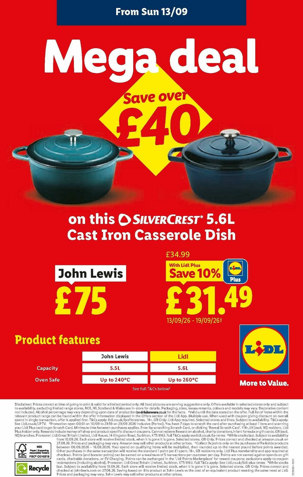 LIDL Offers from 10 September