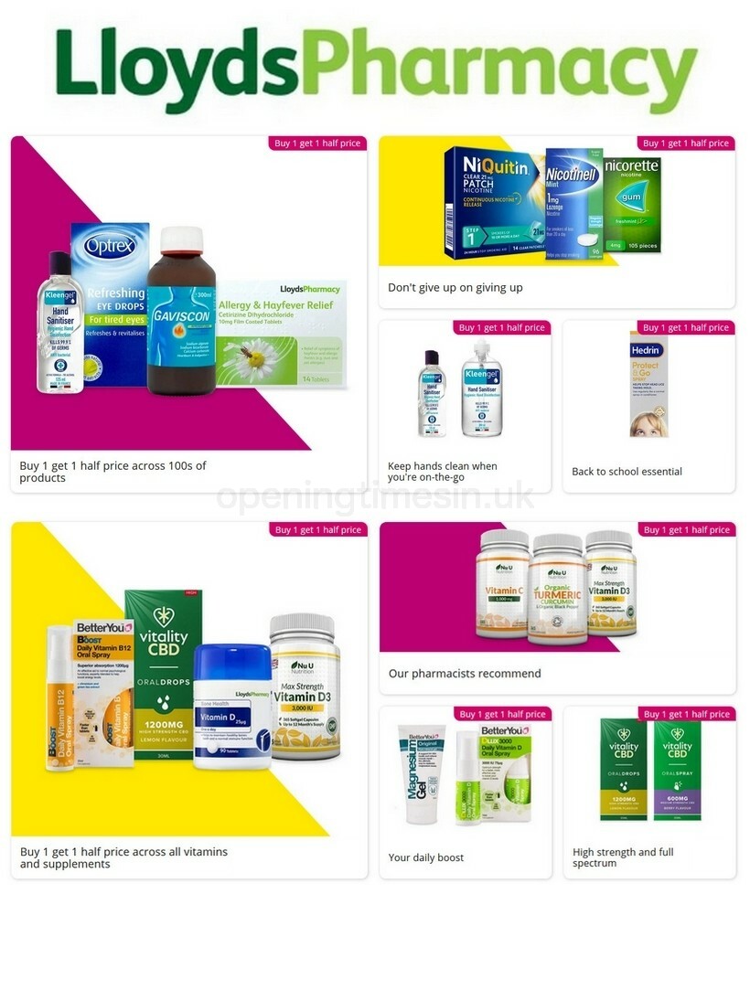 Lloyds Pharmacy Offers from 10 September