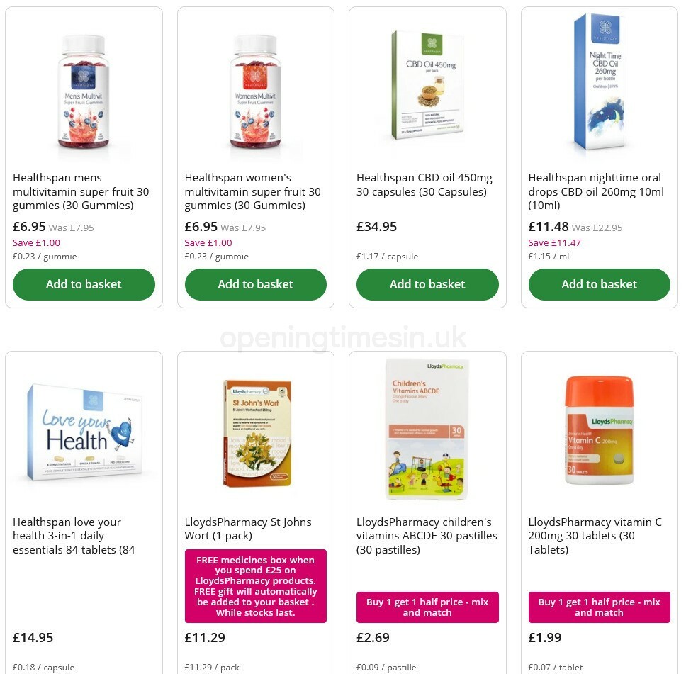 Lloyds Pharmacy Offers from 31 October