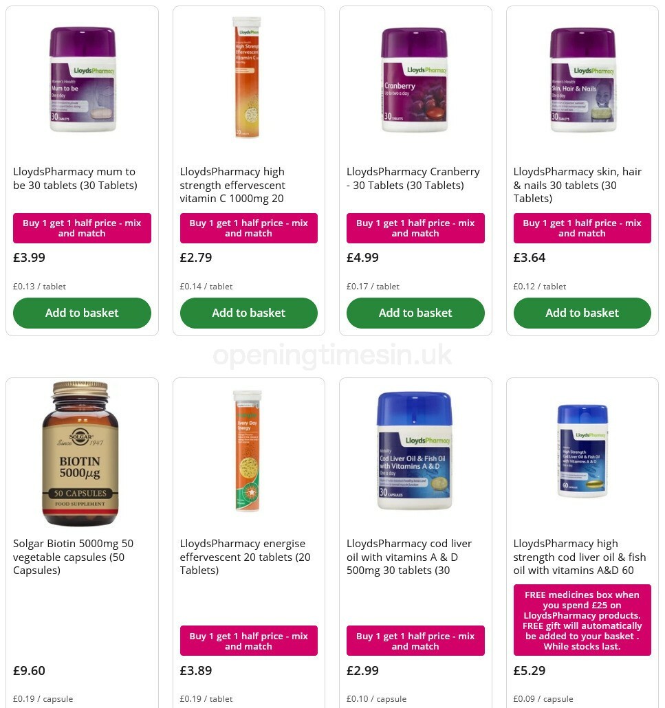 Lloyds Pharmacy Offers from 31 October