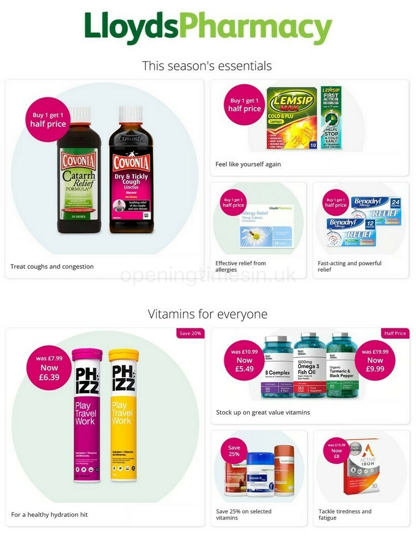 Lloyds Pharmacy Offers from 14 March