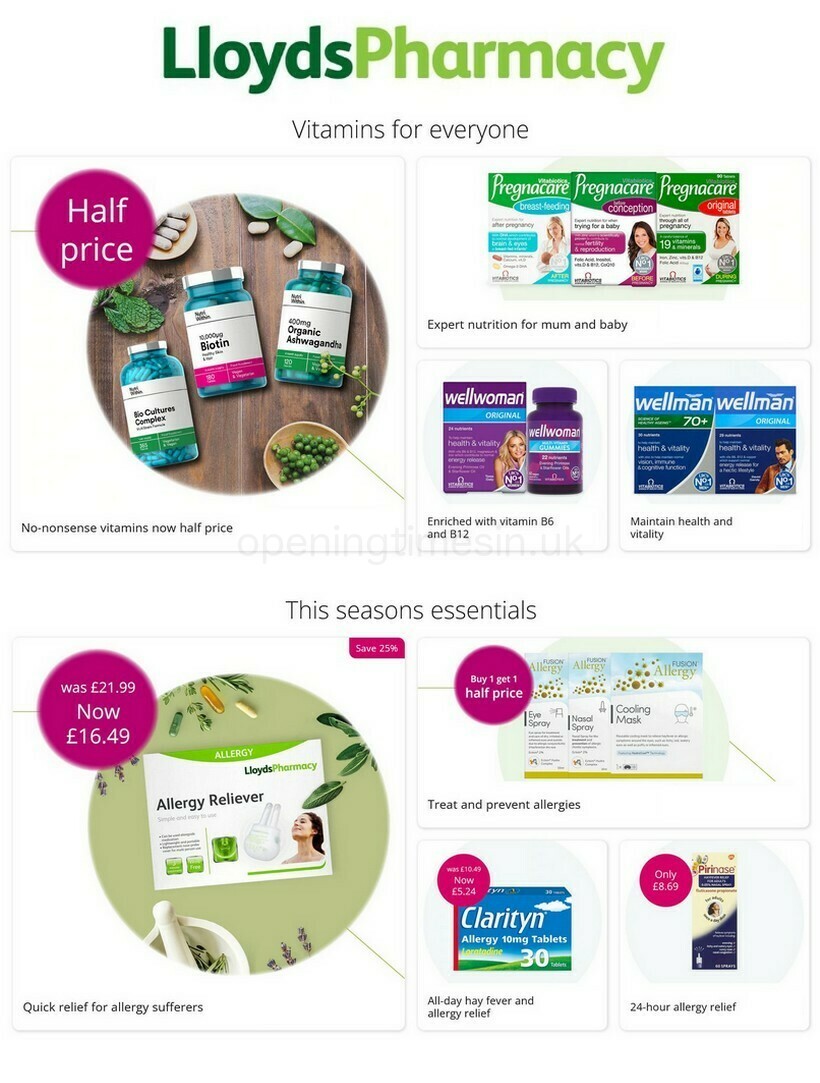 Lloyds Pharmacy Offers from 19 April