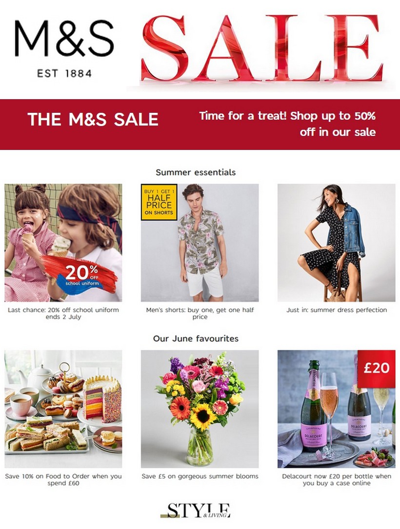 M&S Marks and Spencer Offers from 2 July