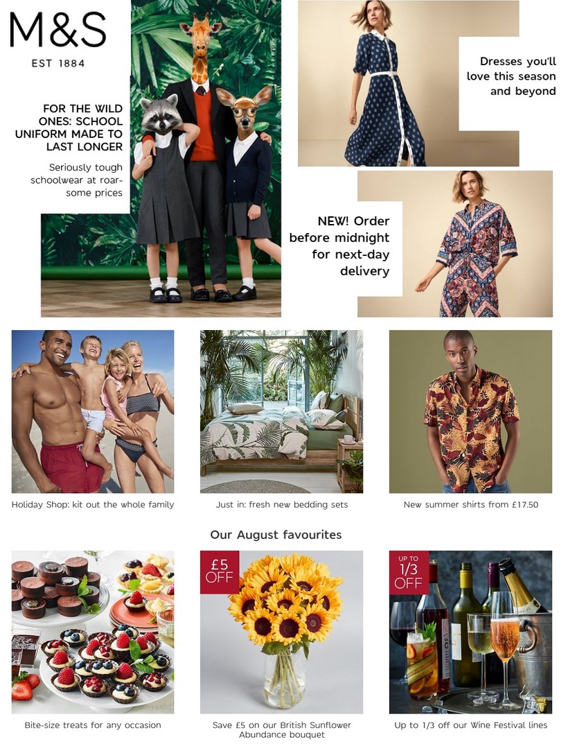 M&S Marks and Spencer Offers from 6 August