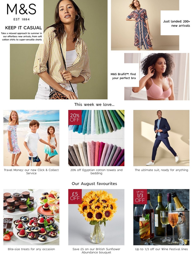 M&S Marks and Spencer Offers from 13 August