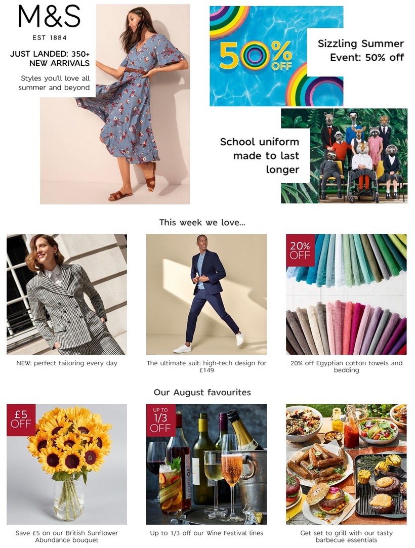 M&S Marks and Spencer Offers from 20 August