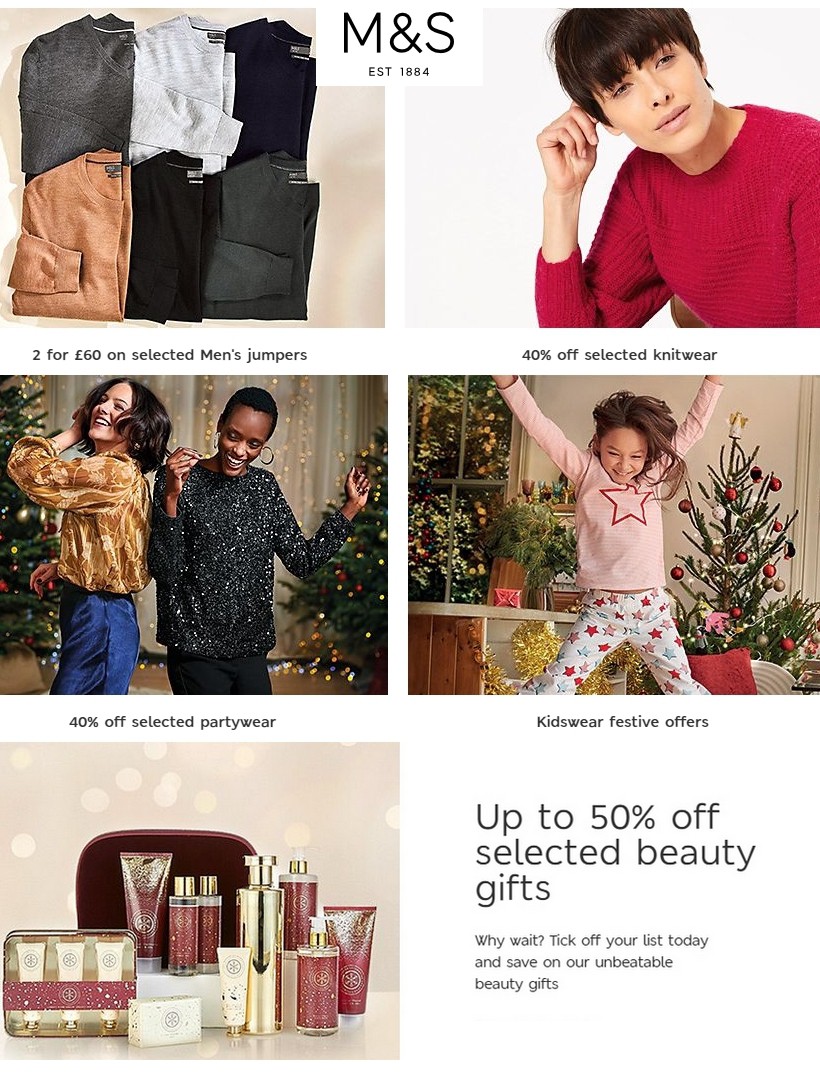 M&S Marks and Spencer Offers from 17 December