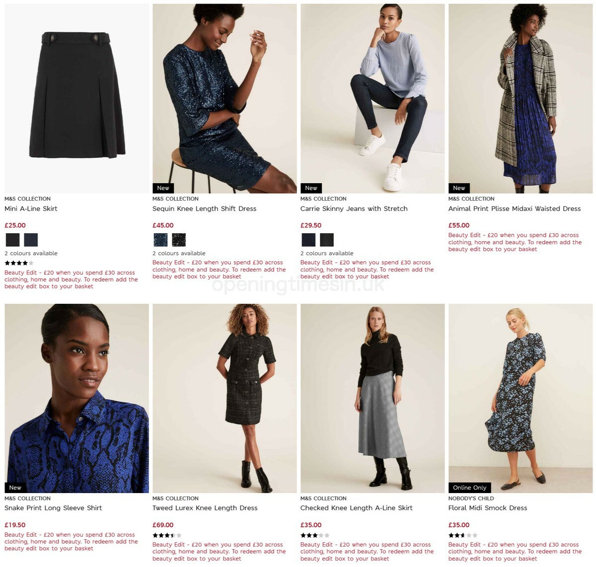 M&S Marks and Spencer Offers from 3 November