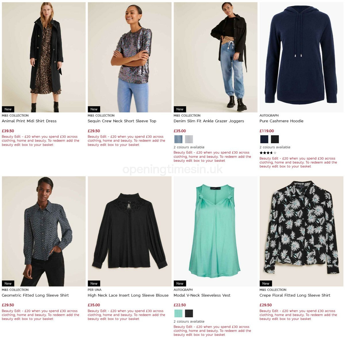 M&S Marks and Spencer Offers from 3 November